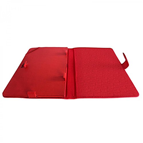 eFabrik Universal Tablet Tasche für 10 – 10.1 Zoll Tablet Hülle Schutztasche Schutzhülle Cover Case mit Aufstellfunktion Leder-Optik rot - 4