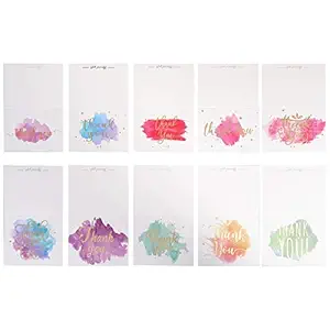 50 Pcs Elegant Greeting Cards Small Blessing Cards Colored Thank You Letter Wish Cards for Thanksgiving Day Birthday Christmas Supplies Craft Acessories