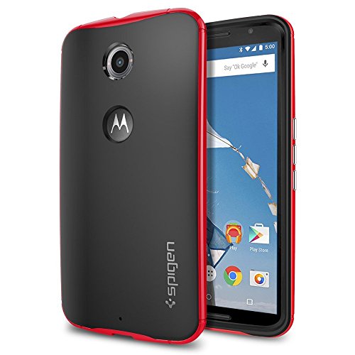 Spigen SGP11240 - Funda para Nexus 6  Negro Rojo