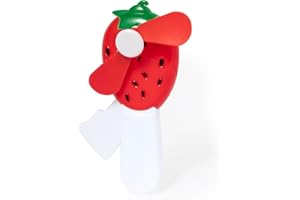Begoon Ventilatore manuale per bambini, ventilatore a mano, design frutta, confezione da 2 (fragola)., BE8066