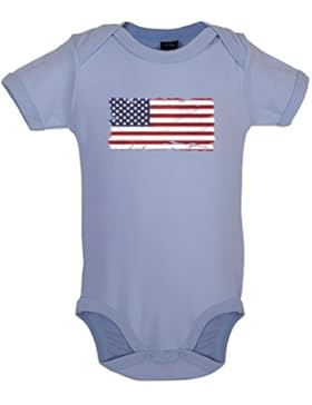 USA Flagge im Grunge-Stil - Baby-Body - 7 Farben - 0-18 Monate