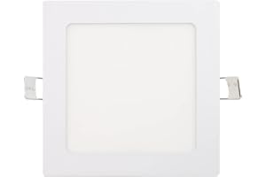 Popp® Pack x10 Placa Downlight LED Empotrable Cuadrado 13W corte de Techo 155x155mm 1040Lm Luz neutra 4000K chip No flicker LUMILEDs, para oficina,pasillos,domitorio,salón(13W 4000K 10 unidad)