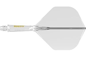 CUESOUL Rost 77 Tige et Aile de fléchette intégrée,Grande Forme Standard,Lot de 3 (série de Couleurs Transparentes)