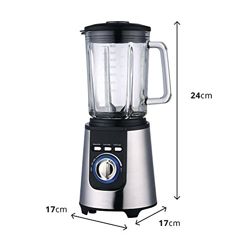 Duronic BL1200 Standmixer aus Edelstahl mit 1,5l Glaskrug und 1000 Watt - 2