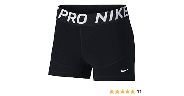 Nike Pro 3 - Pantaloncini da allenamento da donna nero/bianco S : Amazon.it:  Abbigliamento