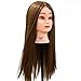 Neverland Beauty 26" Long Smooth 100% Synthetic Brown Hair Hairdressing Equipment Styling Head Doll Mannequin Training Head Tools Braiding Cutting Student Practice Model with Clamp UK Stock