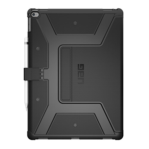 Urban Armor Gear Metropolis Schutzhülle nach US-Militärstandard für Apple 12,9″ iPad Pro (Nicht für 2. Generation aus 2017) – schwarz (Schwarzes Logo) [Smart Keyboard kompatibel | Verstärkte Ecken | Wake/Sleep | Sturzfest Standfunktion] – IPDPRO12.9-E-BL-BBY - 2