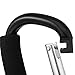 Winstory 2x Large Buggy Mummy Clip Pram Pushchair Shopping Bag Hook Carabiner Parent Organiser (Black)
