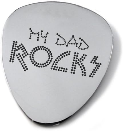 My Dad Rocks Stainless Steel Guitar Plectrum