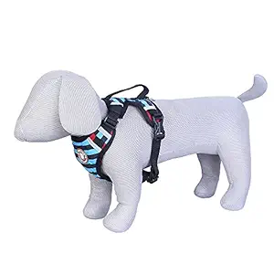 Pets Like Double Side Padded Harness Blue Stripes (Small)