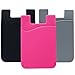 Price comparison product image Starworld Cell Phone Card Holder, 3 Pieces Stick-on Cellphone Wallet for iPhones, Androids and most Smartphones / Colour Randomly Sending