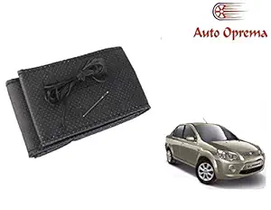 Auto Oprema Leatherette Dotted Black Car Steering Wheel Cover for Ford Fiesta Classic