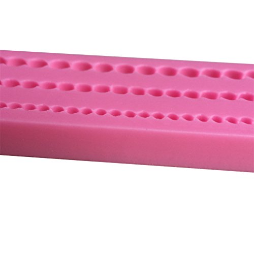 LYNCH 3 Größen Perlenketten Formen DIY Fondant-Silikon-Kuchen-Form-Küche-Werkzeuge,Rosa - 4