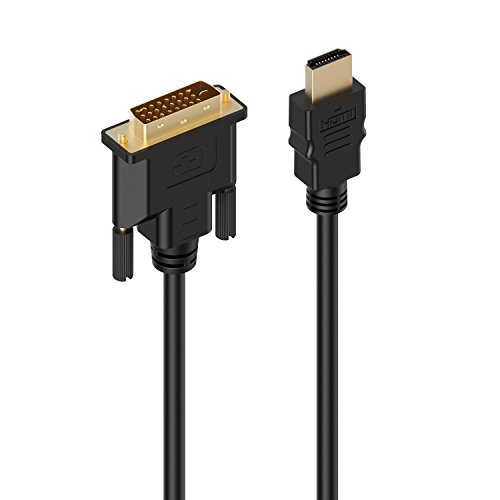 HDMI auf DVI Kabel, Rankie 2-Pack 1.8m CL3 Bewertet High Speed Bidirektionale HDMI-DVI Kabel HDTV Cable (Schwarz) – R1107D - 6