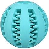 Hundespielzeug Ball MOMONY Hundeball & Snackball, Hunde Kauspielzeug mit Noppen und Loch für Leckerli, ø 7cm, für große und kleine Hunde, Dental-Zahnpflege-Funktion aus Naturkautschuk