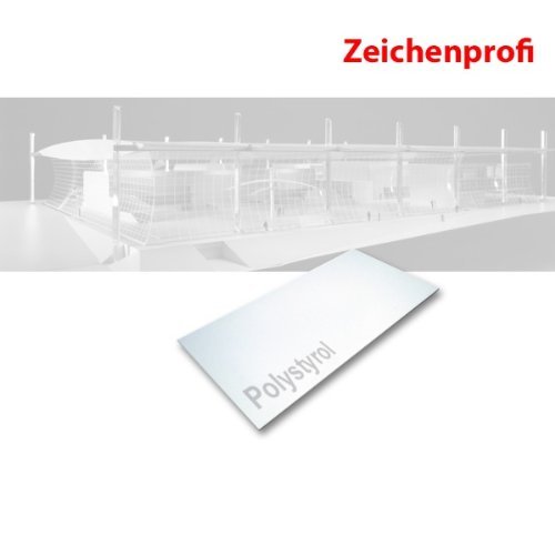 Preisvergleich Produktbild Polystyrolplatte weiß, 1000 x 2000 x 1,0 mm