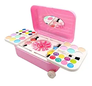 Magicwand All-in-One Trolley Type Water Removable Real Cosmetics & Make-up Kit for Girls?Non-Toxic & Not Tested on Animals??Multi-Colored??5 Yrs & Up??1 Pc?