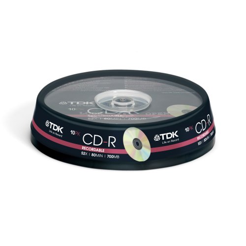 TDK CD-R 80 / 700MB 52x Speed, Cakebox 10er