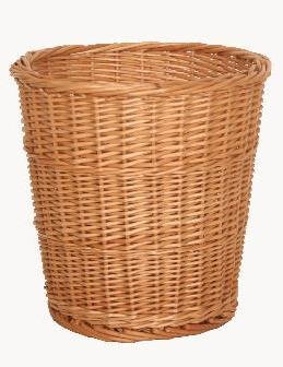 Abfalleimer, Weidengeflecht, rund