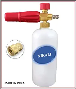 Nirali Heavy Duty Brass Foam Cannon Snow Lance with 1/4 Adapter/Connector, Car Washing Foam Gun Bottle