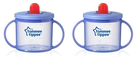 Tommee Tippee First Cup Schnabeltassen, Blau, 2 Stück