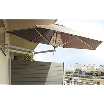 Parasol rectangulaire, Protection UV 50 extérieur, 200 x 125 cm, Kaki