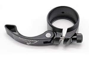 CARBONENMY Abrazadera de sillín con cierre rápido, 40 mm, aluminio, liberación rápida (negro)