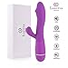 Produktbild Rabbit Vibratoren, Louviva Vibrator G-punkt Dildo Klitorisstimulation Massager mit 10 Vibrationsmodi Medizinischem Silikon Doppelmotor Sexspielzeug für Frauen