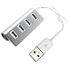 Produktbild crewell 4 Port 2.0 Aluminium USB-Hub mit geschirmtes Kabel für iMac/MacBook/MacBook Pro/Air/PC Win 7/8