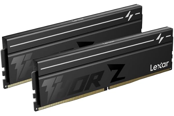 Lexar Thor Z Series OC DDR5 RAM DDR5 32Go Kit (2x16Go) 6000 MHz CL36, DRAM UDIMM 288-Pin PC Mémoire RAM de Bureau, Mémoire Ordinateur DDR5 pour Intel XMP 3.0/AMD Expo, pour AI, Gaming, 1.4V