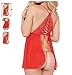 Produktbild LIUZHI Damen Besonders sexy Anzüge Nachtwäsche,Sexy Push-Up Solide , Red , one-size