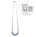 Goobie Baby Madison Silicone Teething Necklace for Babies, Worn by Mum (Light Blue/Marble)