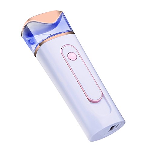Preisvergleich Produktbild SpringPear® Champagnerfarbe Gesichtsdampfer Gesichtssauna Nebel Feuchtigkeit Erfrischung Hautpflege Gesichtspflege Dampfgerät Gesichtsspray mit Micro USB als Power Bank Mini Externer Akku