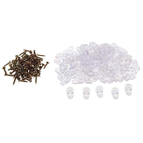 Preisvergleich Produktbild Fishyu 100 STÜCKE Kunststoff Glashalter Transparente Spiegel Kabinett Verlegenheit Clips