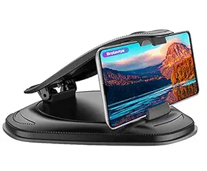 BROLAVIYA Flate Surface Dashboard Desk Car Mount Anti Slip Mobile GPS Smart Phone Stand with Gel Pad