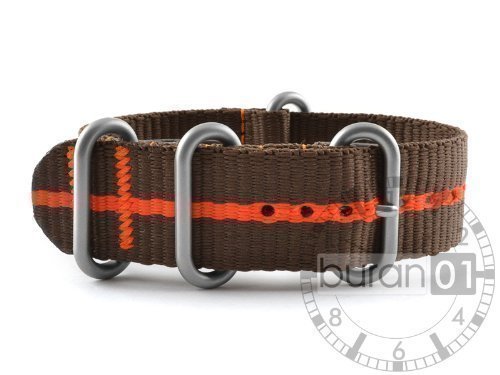 VK von Buran01.com Uhrenarmband Nato Nylon ZULU Strong braun/orange Streifen 22mm WATCH STRAP VK von Buran01.com Uhrenarmband Nato Nylon ZULU Strong braun/orange Streifen 22mm WATCH STRAP