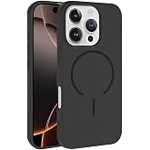 Zore Apple ile uyumlu iPhone 16 Pro Max Kılıf M-safe Şarj &Ouml;zellikli Zore Meta Kapak Siyah