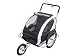 Produktbild Bc-elec 5664-0001B 2 IN 1 KINDERFAHRRADANHÄNGER ANHÄNGER FAHRRAD BUGGY FÜR 2 KINDER FAHRRADANHÄNGER Schwarz und Weiss