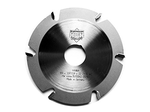 jjw-germany HM – Kreissägeblatt Hanna 100 x 3,97 x 22 Z= 6 WZ für Flachdübelfräsen, 1 Stück, 4250980601308