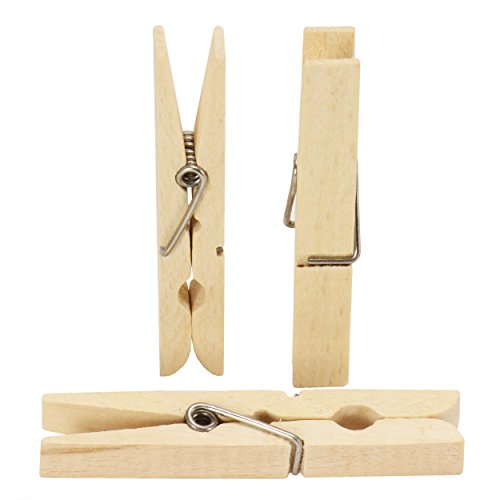 Wäscheklammern natur, Holzklammern 100 Stück, Länge: ca. 7,2 cm groß ✓ Holzwäscheklammer aus hochwertigem Buchenholz ✓ hervorragende Qualität mit guter Feder ✓ ideal zum Wäsche aufhängen ✓ Ideal für Adventskalender | Hochzeit | Weihnachten | Geschenk-Deko | Sockenpaare ✓ perfekt für schöne Bastelarbeiten ✓ zum Beschriften | Basteln | Malen oder als Deko | trendmarkt24 – 26679 - 2