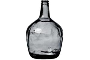 URBAN LIVING NATURAL LIVING Vase Dame Jeanne 4L Quartz en Verre Recycle D19CM X H31CM