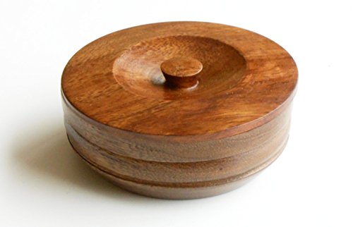 Quality Wood Shaving Soap Bowl. Walnut Finish