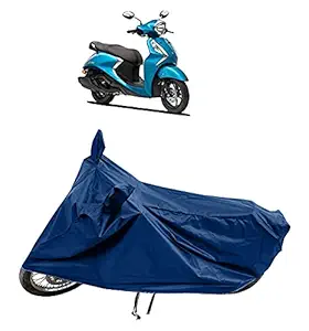 TRICWAY Presents Premium Polyester Fabric Two Wheeler Bike/Scooty Body Cover for Yamaha Fascino 125 with Semi Waterproof and Dust Proof (Navy Blue)