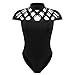 Produktbild FeiBeauty 2018 Damen Womens Choker High Neck Caged Ärmeln Sexy Jumpsuit Bodysuit Tops Cutout Jumpsuit Hohl Bodysuit Top Rompers