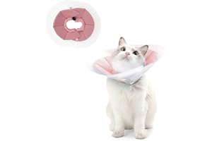 PLUSHCEWT Collare a cono per gatti, morbido, fodera morbida, collare per il recupero degli animali domestici, regolabile, a doppio strato, morbido, per il recupero dei cani, collari e coni per prevenire leccate