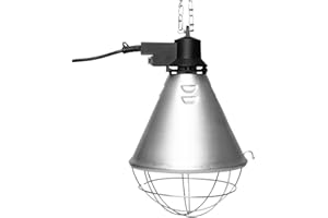 ‎NCC-LICHT NCC-Licht Aufzuchtleuchte Wärmelampe für Tiere Wärmestrahler Schutzkorb mit Kabel & Stecker (5m Kabel + Sparschalter)