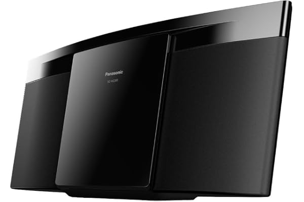 Panasonic Micro chaine hifi tout en un SC-HC200EG-K I 20W Lecteur CD Radio FM Bluetooth Port USB Design compact Finition des enceintes en tissu noir - Version Française