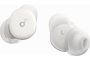 Słuchawki douszne Soundcore Sleep A30 Anker, inteligentne do spania z aktywną redukcją szumów, adaptacyjny system maskujący chrapanie, wysoki komfort dla śpiących na boku, 45h odtwarzania (White)