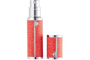 Travelofo Perfume Atomiser Spray Bottle, Mini Travel Perfume Bottles, 5ml Perfume Atomisers Refillable Bottle, Small Perfume Dispenser Holder for Man and Woman (Red)