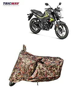 TricWay Bike Body Cover for Honda CB Hornet 160 with Water Resistant Polyester Fabric_Military